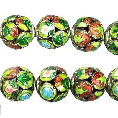 ENAMEL ROUND 16MM (A) APPLE GREEN